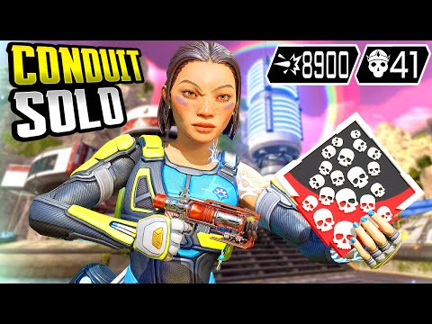 SOLO CONDUIT 41 KILLS & 8900 DAMAGE ABSOLUTELY INSANE IN TWO GAMES (Apex Legends Gameplay)