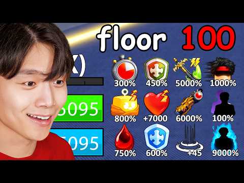 I Beat 100 Floors in IMPOSSIBLE Dungeon Mode in Blox Fruits