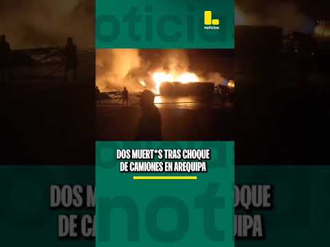 Dos muertos tras choque de camiones por la Panamericana Sur en Arequipa