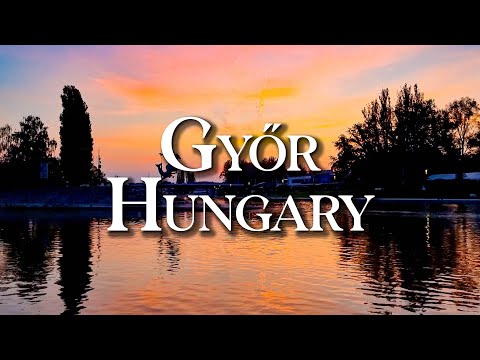 Amazing Sunset walk in Győr, Hungary | 4K