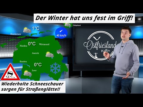 Winter has us firmly in its grip! More snow showers! Weather forecast for East Frisia & the coast