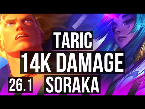 TARIC & Lucian vs SORAKA & Caitlyn (SUP) | 14K damage | EUW Diamond | 26.1