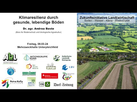 Klimaresilient durch gesunde, lebendige Böden. Vortrag: Dr. agr. Andrea Beste