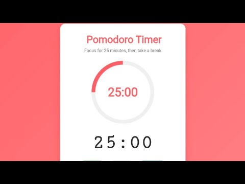 Pomodoro Timer Using Html Css Javascript Productivity App Project Tutorial