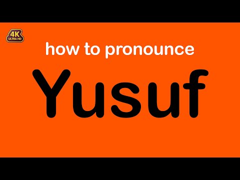how to pronounce Yusuf correctly