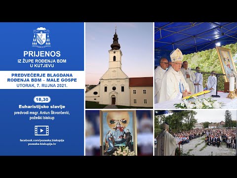 Snimka prijenosa hodočasničkog euharistijskog slavlja iz Kutjeva