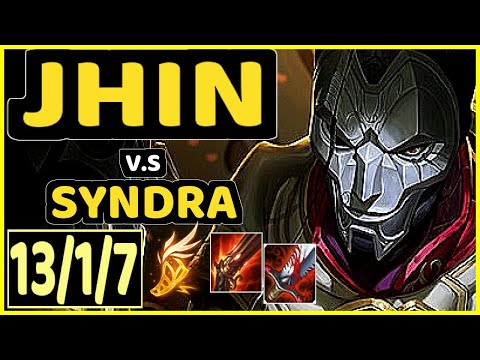 SYBOL (JHIN) vs SYNDRA - 13/1/7 KDA BOTTOM ADC GAMEPLAY - OC Ranked GRANDMASTER