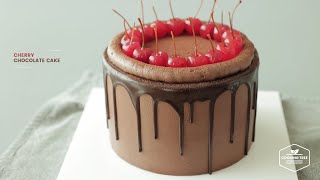 체리 초콜릿 케이크 만들기 : Cherry Chocolate Cake Recipe | Cooking tree