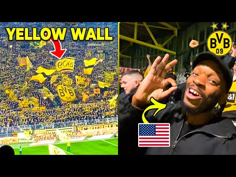 AMERICAN FAN EXPERIENCES BORUSSIA DORTMUND'S ICONIC YELLOW WALL!