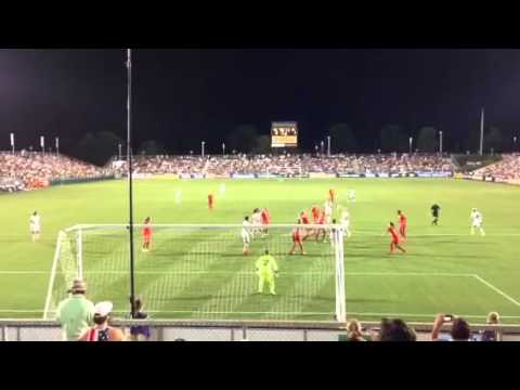 US Women's Soccer vs. Switzerland Christen Press Goal 8/20/14