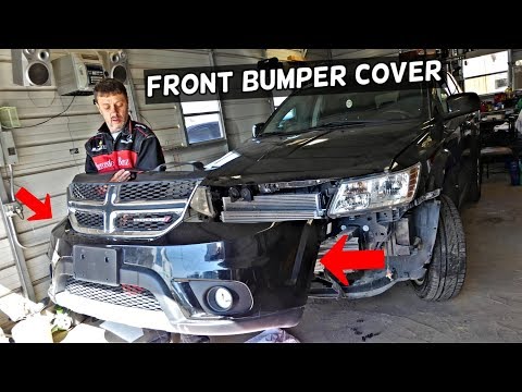 DODGE JOURNEY FRONT BUMPER COVER REMOVAL REPLACEMENT. FIAT FREEMONT