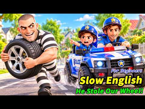 They Stole a Fire Truck Wheel… Then Jace Did THIS! 😱🚨 | Slow English (A2)