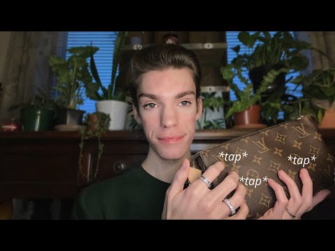 ASMR Tapping On My Bag 👜 Scratching & Whisper Ramble 💗