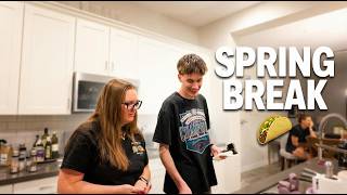 Bryce is HOME! Spring Break Shrimp Taco Dinner