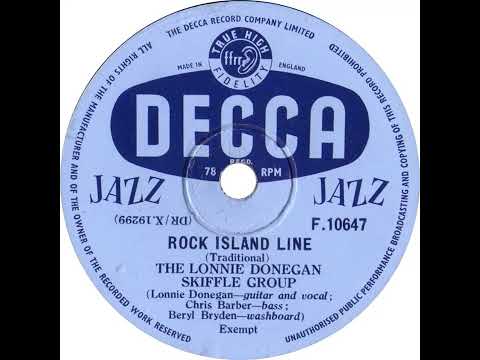 UK New Entry 1956 (1) Lonnie Donegan Skiffle Group - Rock Island Line