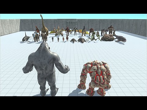 GORO WITH LAVA GOLEM VS BOSS & MINIBOSS - Animal revolt Battle Simulator
