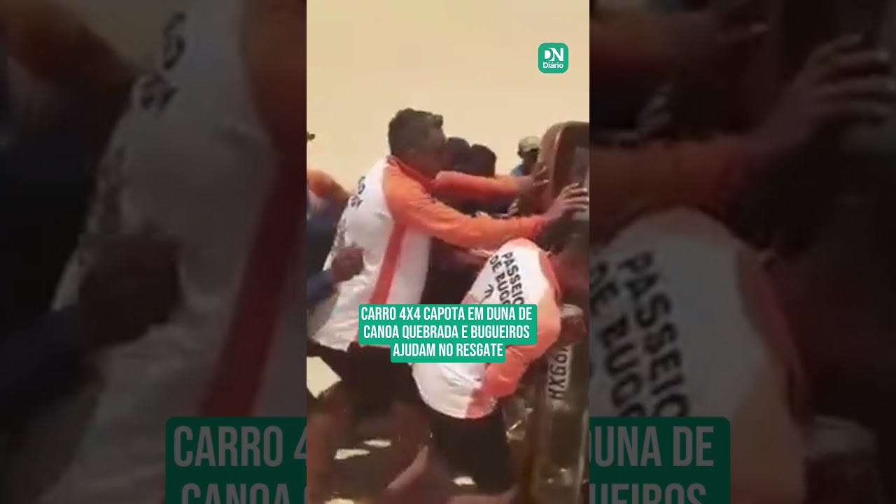 Imagem da notícia Carro capota em dunas de Canoa Quebrada e vídeo viraliza