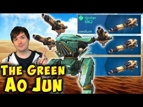 The New GREEN AO JUN? IGNITER AO GUANG War Robots Mk2 Gameplay WR