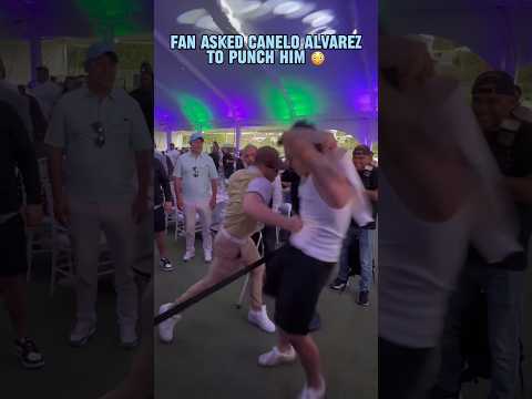 Canelo really gave this fan a body shot 😭 (via naimdarrechi/IG)