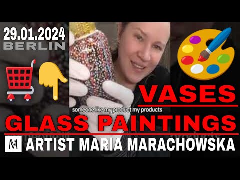 Maria Marachowska Completes Glass Paintings Vases - 29/01/2024 Berlin