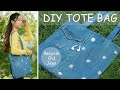DIY Tote Bag | How To Make Tote Bag By Recycle Old Jean | Chenda Keo