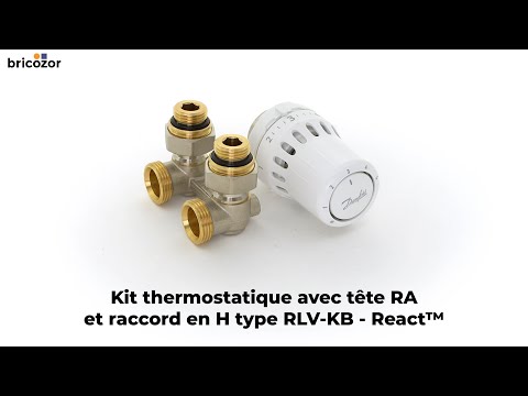 Kit thermostatique avec tête RA et raccord en H type RLV-KB - React™ DANFOSS