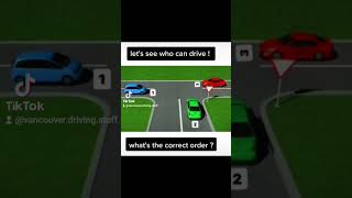 HINT: Straight going traffic have right-of-way & Yield sign means, wait until you get Safe gap #bc 