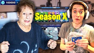 Kid Spends £1000 in Fortnite Season 10 Item Shop on Crazy Grandma&#39;s Credit Card!