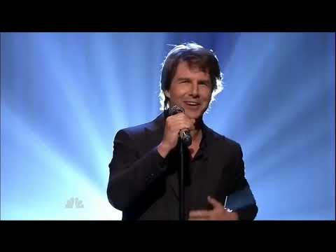 Tom Cruise singing I Can't Feel My Face