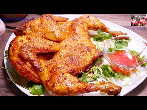 Mẹo Ướp, Nướng Thịt Gà Công nghiệp dai ngon như Gà Ta, Gà Nướng Muối Ớt Grilled chicken, Vanh Khuyen