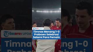 Garuda Menang 1-0! Prabowo Selebrasi di Tribun Stadion Gelora Bung Karno & Salami Pemain Timnas