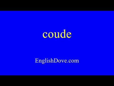 How to pronounce coude in American English