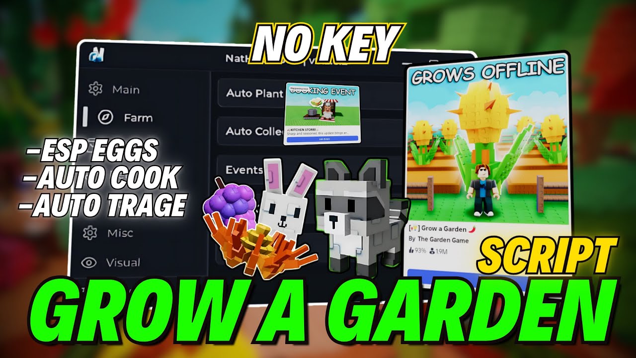 🌱[ NEW ] Grow a Garden Script *NO KEY* 🌟 Auto Cook, Pet Spawner, Auto Harvest & More | Roblox 2025