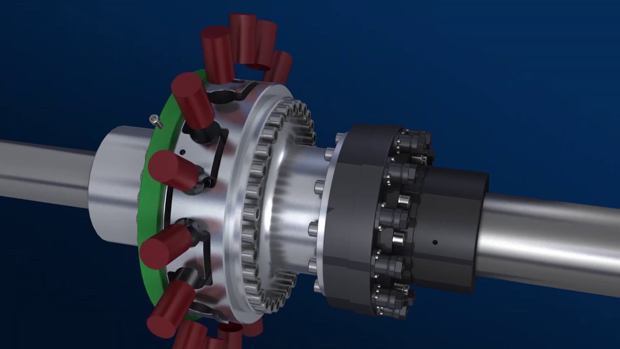 Elastomer Jaw Coupling RINGFEDER® TNB BHDD with Safety Coupling RINGFEDER® TNT 2420