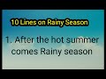 10 Lines On Rainy Season Essay On Rainy Season In English Diptistudycircle