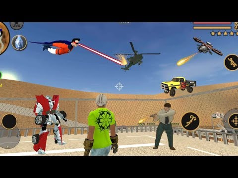 Vegas Crime Simulator - (SuperHero Destroy US Army Helicopter) Superhero Help Army Man - HD