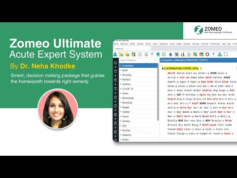 Zomeo Ultimate Acute Expert System | Demo Session | Zomeo Homeopathy Software