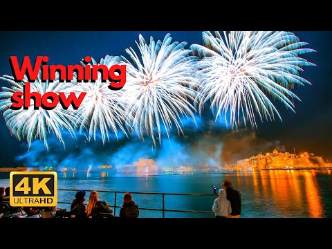 [4K] Grand Finale Malta International Fireworks Festival 2020