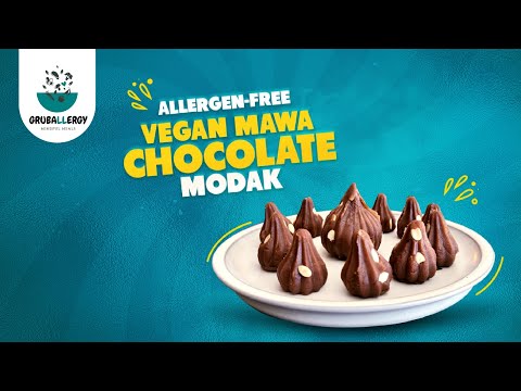Vegan Mawa Chocolate Modak Recipe | Healthy Allergen-Free Modak | Dairy-Free Indian Sweet
