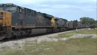 preview picture of video 'N43821 Wilmington Coal Train coming through Hamlet, NC with DPU'