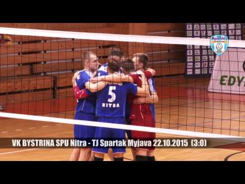 VK Bystrina SPU Nitra - TJ Spartak Myjava  volejbal TOP momenty 22.10.2015