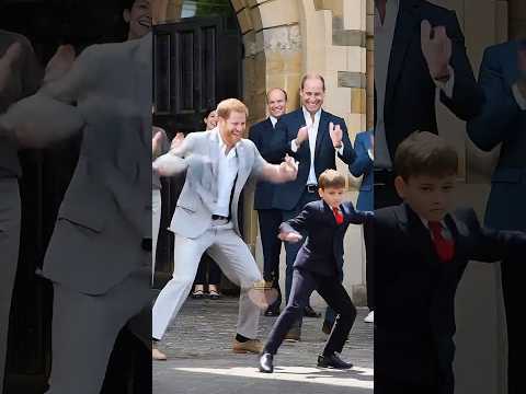 Harry dances with Louis — pure adorable energy! #royalfamily #princeharry #princelouis #dance #royal