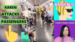 Angry Karen Goes Crazy On Subway Assaults Passengers Ends In Violence