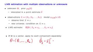 L16.7 LMS Estimation with Multiple Observations or Unknowns