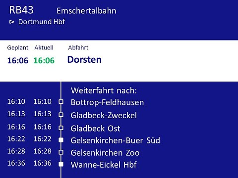[DB Regio NRW] Ansagen RB43 Dorsten - Dortmund