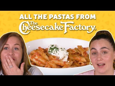 Experimentamos todas as massas da Cheesecake Factory | Teste de sabor | Food Network