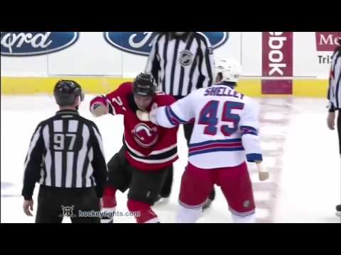 Jody Shelley vs Pierre-Luc Letourneau-Leblond Mar 10, 2010