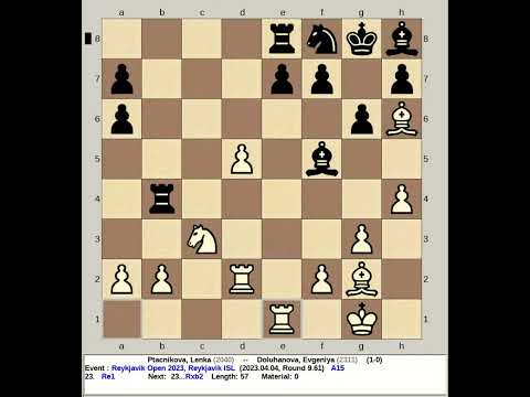 Ptacnikova, Lenka vs Doluhanova, Evgeniya | Reykjavik Chess Open 2023, Iceland