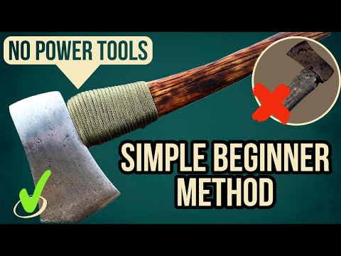Simple Axe Restoration - NO Power Tools , NO experience, Beginner Friendly