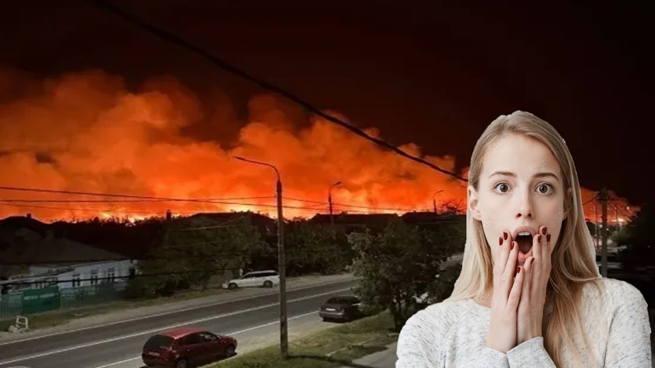 'IT IS VISIBLE FROM SPACE' A MASSIVE FIRE HAS ENGULFED THE RUSSIAN CITY OF ANAPA || 2026